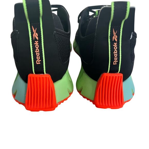 Reebok Men’s Zig Dynamica Black and Neon Green Athletic Shoes
